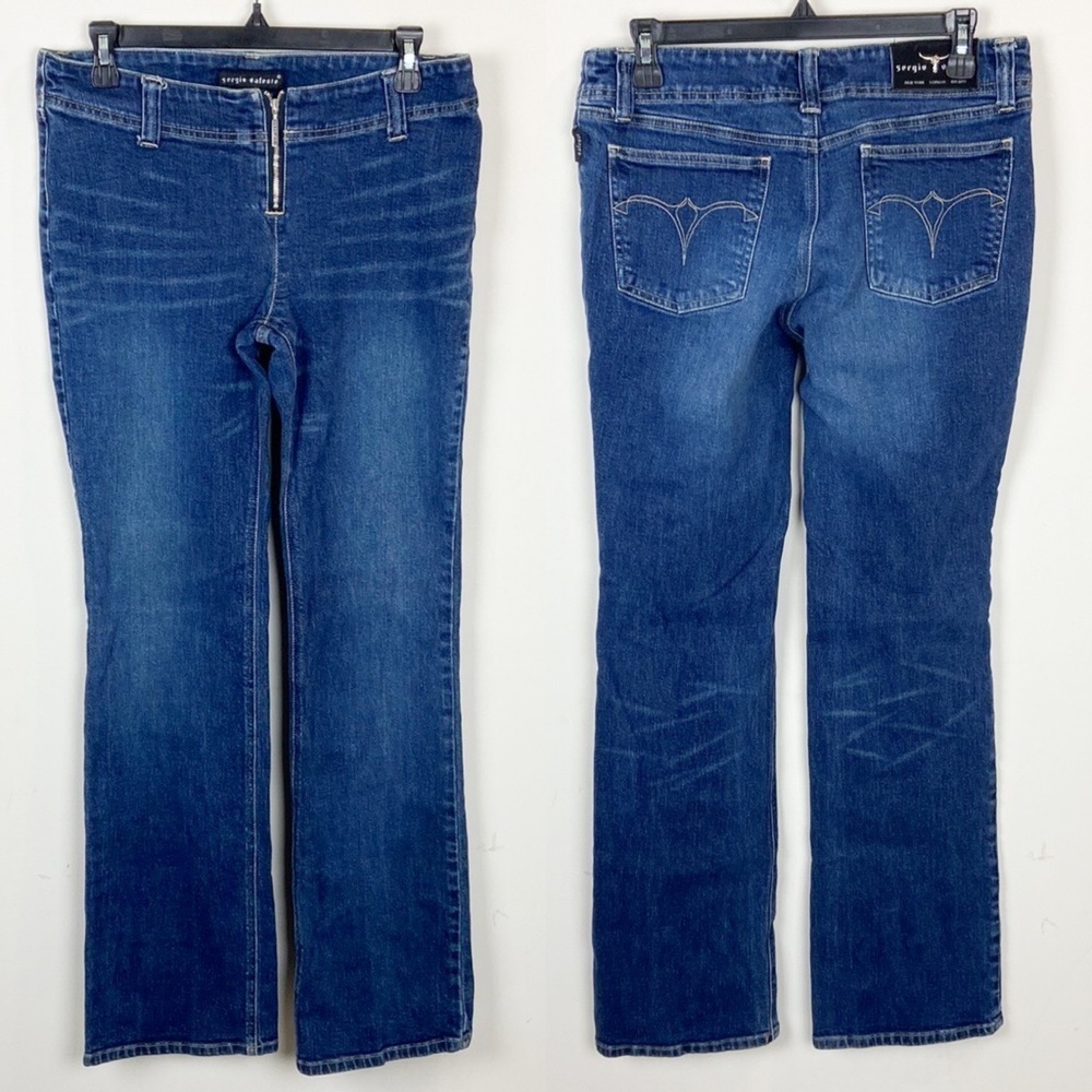 Sergio Valente Designer Denim Low Rise '90s Zipper Only Fly Bootcut Jeans Sz 30